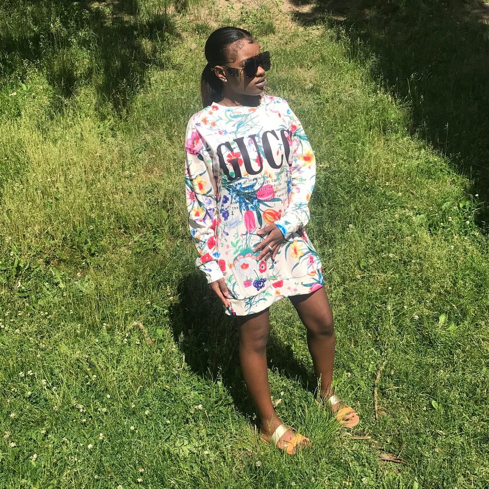 Floral graphic top